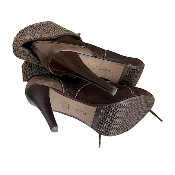 Max Studio Shearling Lace up Boots - Picture 12 of 15